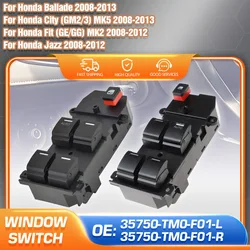 For Honda Fit MK2 Honda City MK5 Honda Jazz Honda Ballade 2008-2013 Front Driver Side Master Window Switch Button 35750-TM0-F01