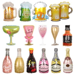 Wine Bottle Wine Goblet Aluminium Foil Balloons Beer Whisky Champagne Bar Banquet Family Gathering Birthday Party Decoration