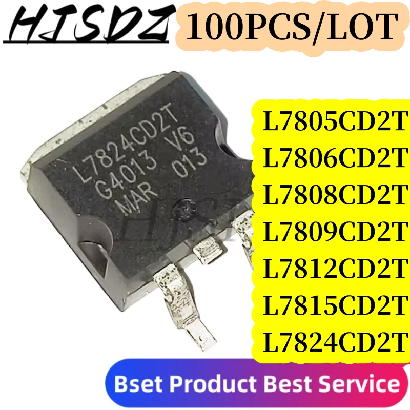 100PCS L7805C2T L7806C2T L7808C2T L7809C2T TO-263 L7805CD2T L7806CD2T L7808CD2T L7809CD2T L7812CD2T L7815CD2T L7824CD2T