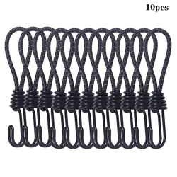 5/10Pcs Tent Elastic Rope Cord Hook Versatile Outdoor Camping Canopy Tarp Tent Fixing Cord String Carabiner Hooks Accessories