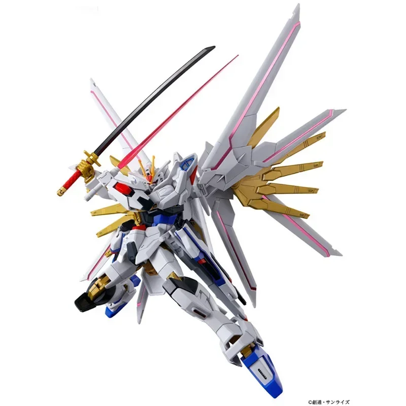 In Stock BB Bandai HG 1/144 GUNDAM MIGHTY STRIKE FREEDOM GUNDAM Model Kit Anime Action Fighter Assembly Toy Gift for Children