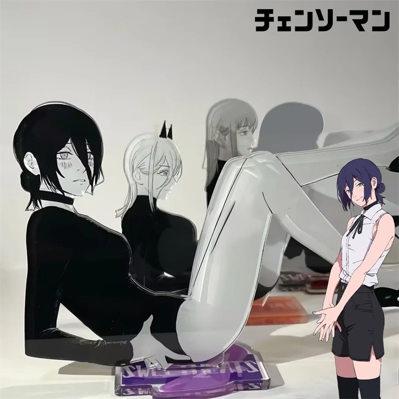 Anime Chainsaw Man Reze Power Makima Cosplay Stand Acrylic Plate Desktop Model Ornament Figure Decoration Accessories Prop