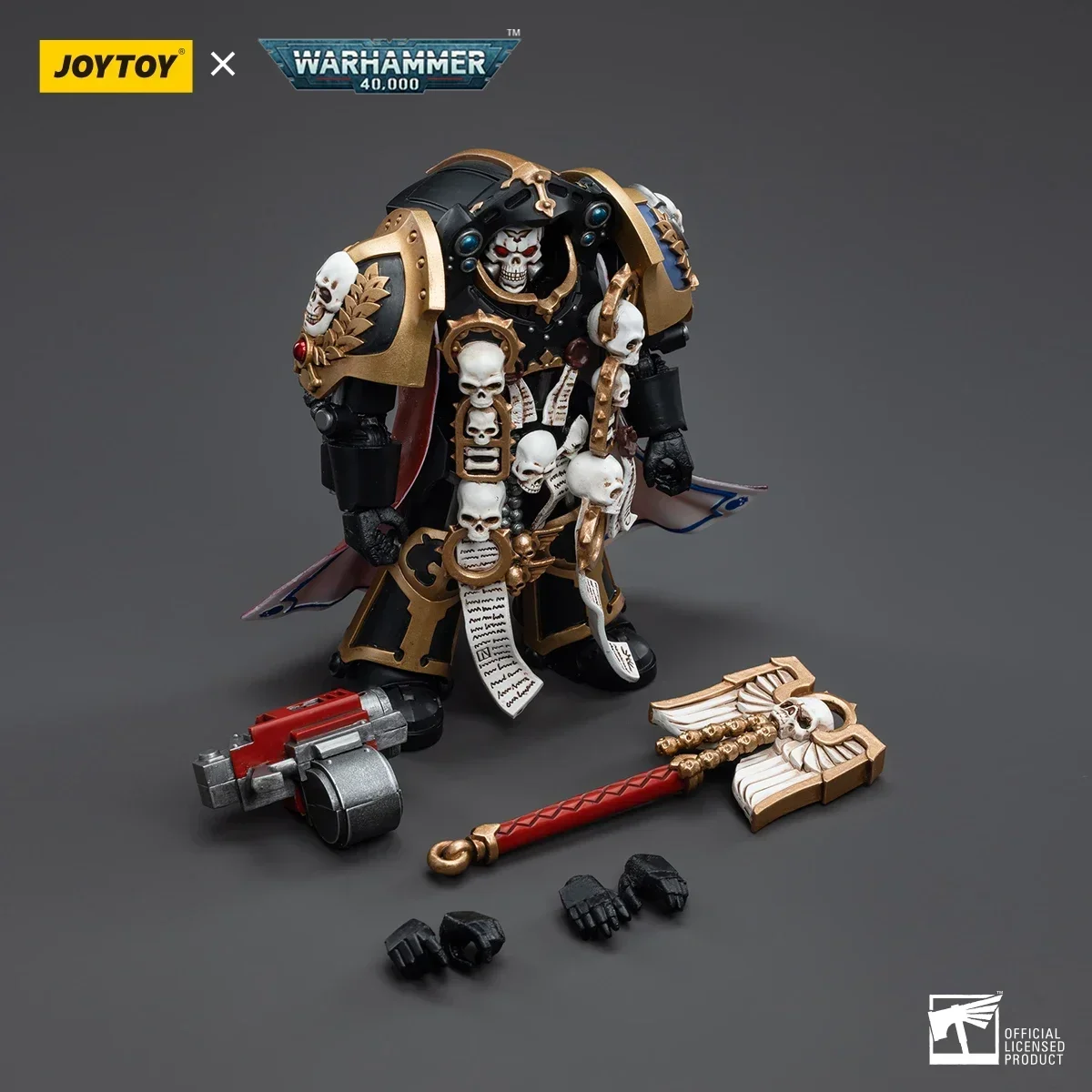

In Stock JOYTOY 40K Ultramarines Terminator Chaplain Brother Vaniu 1:18 Action Figure,Collection Model Gift for Adults