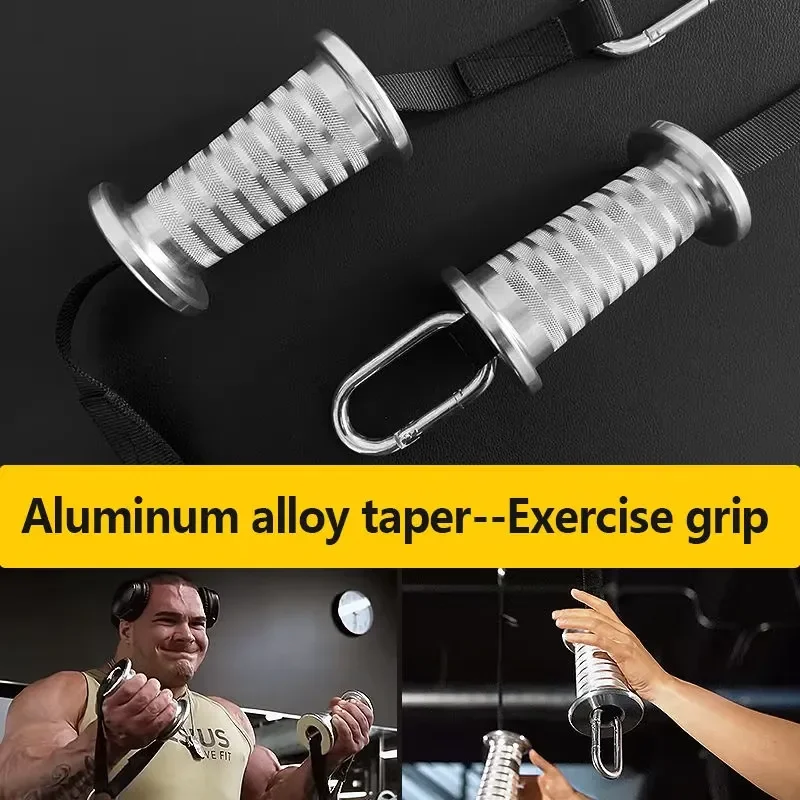 Aluminum Alloy Cone Rope Grip Biceps Triceps Pulldown Grip Handles