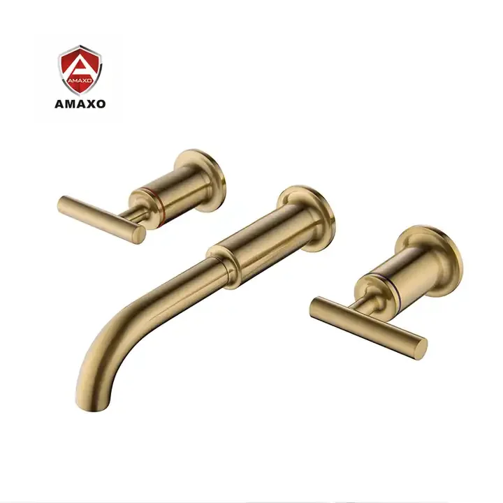 Faucet Manufacturer Faucets Luxury Gold Widespread Bathroom  with Double Handle