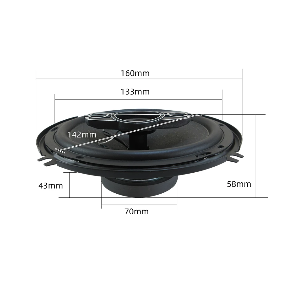 2Pcs 6 Inch (2X350W) 700W 4-Way Car HiFi Coaxial Speaker With Dust Cover And Audio Cable, Car door full frequency speaker