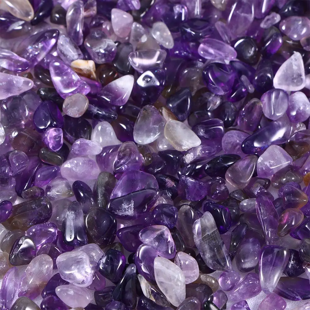 الأرجواني الكريستال الزخرفية الحصى الأحجار المصقولة الطبيعية لخزان حدائق المياه الحصى غير النظامية ديكور المنزل الأسماك المناظر الطبيعية #3