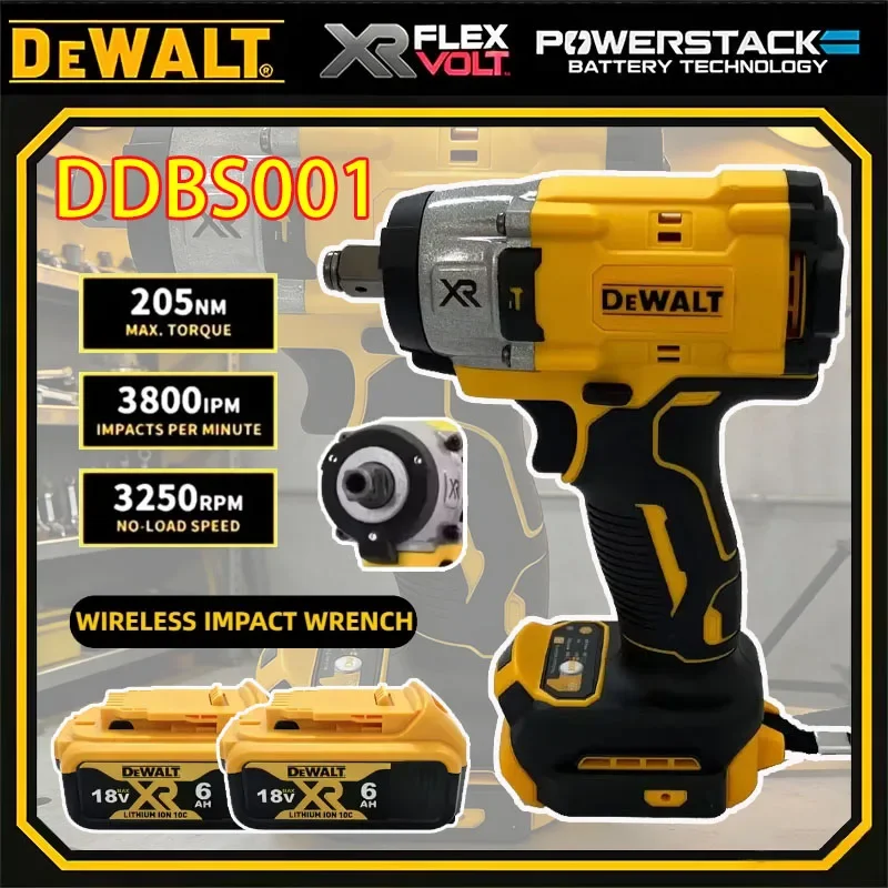 

Бесщеточный ударный гайковерт Dewalt 3250 об/мин, 205 Нм, с высоким крутящим моментом, мощный инструмент для ремонта (совместим с Dewalt)