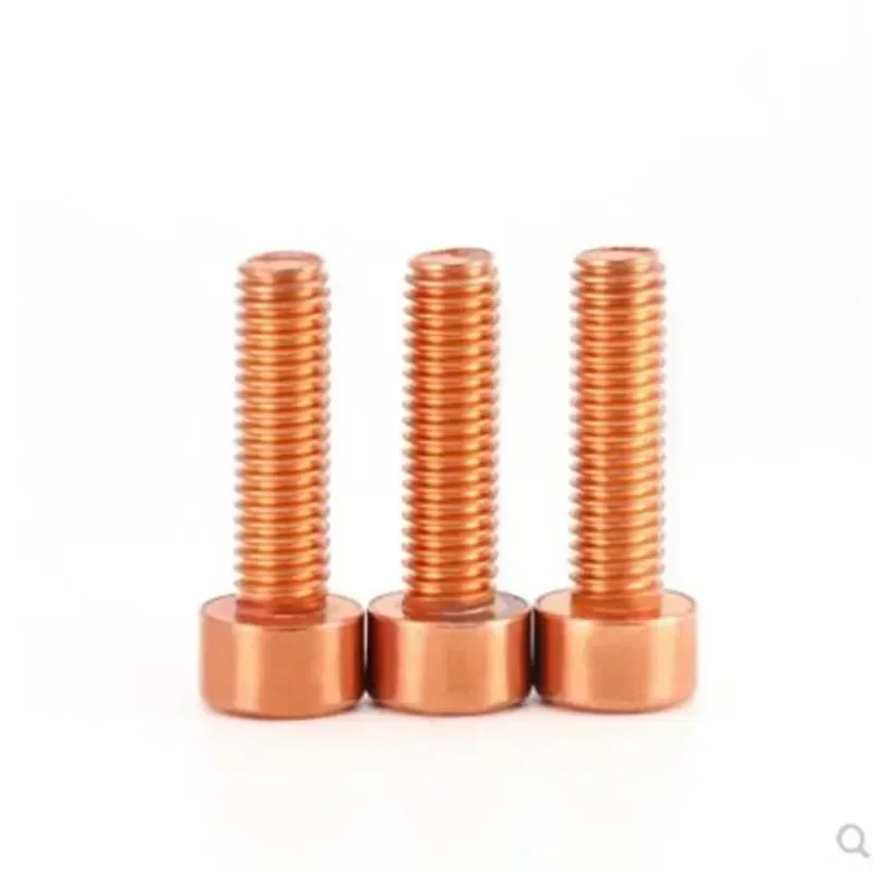 5 قطعة-10 قطعة DIN912 T2 النحاس عرافة المقبس المسمار M2 M2.5 M3 M4 M5 M6 مسدس ألين غطاء رئيس آلة البراغي #6