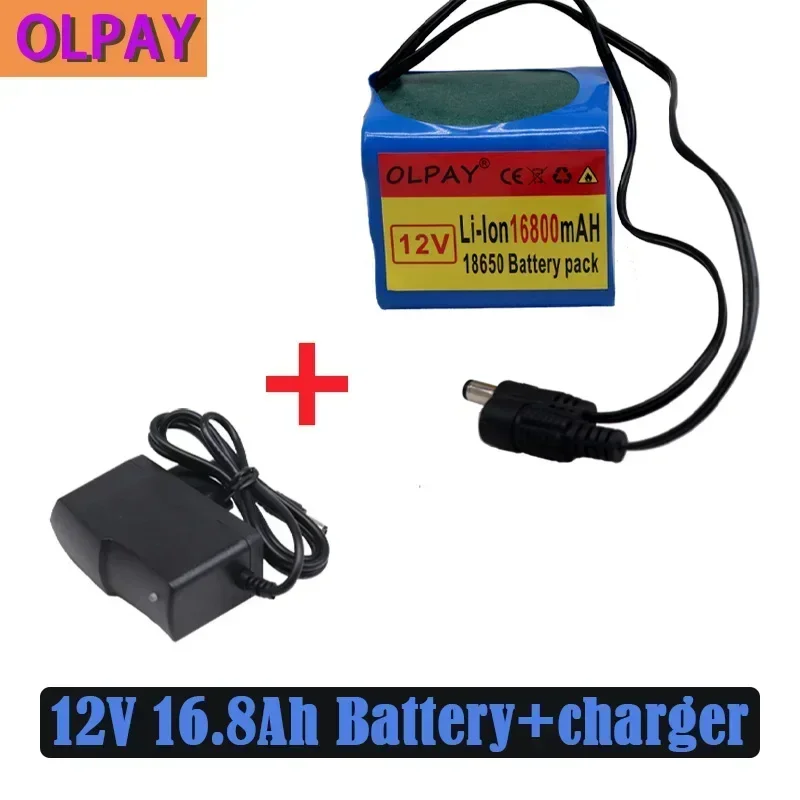 Batteries rechargeables 16800 d'origine 3S3P 12V 16.8 Ah 18650  avec BMS, plaque de Protection, Lithium, chargeur 12.6V