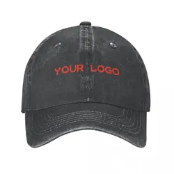 DIY YOUR LOGO Customized Your OWN Design Men Women Baseball Caps Distressed Washed Hats Cap Running Golf Adjustable Snapback Cap