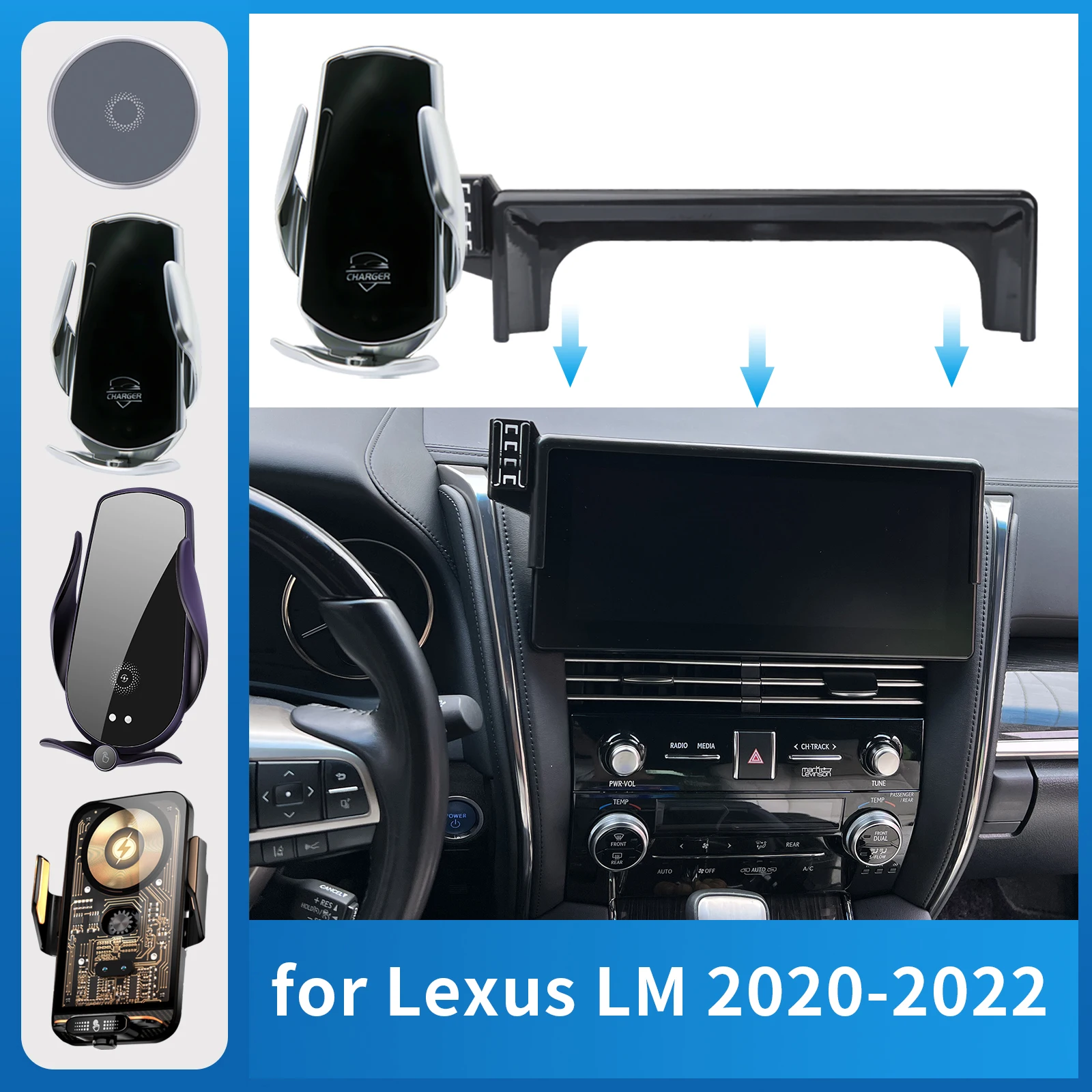 

Car Phone Holder Charging for Lexus LM 2020·2022 Charging GPS Bracket Navigation Stand Auto Accessories