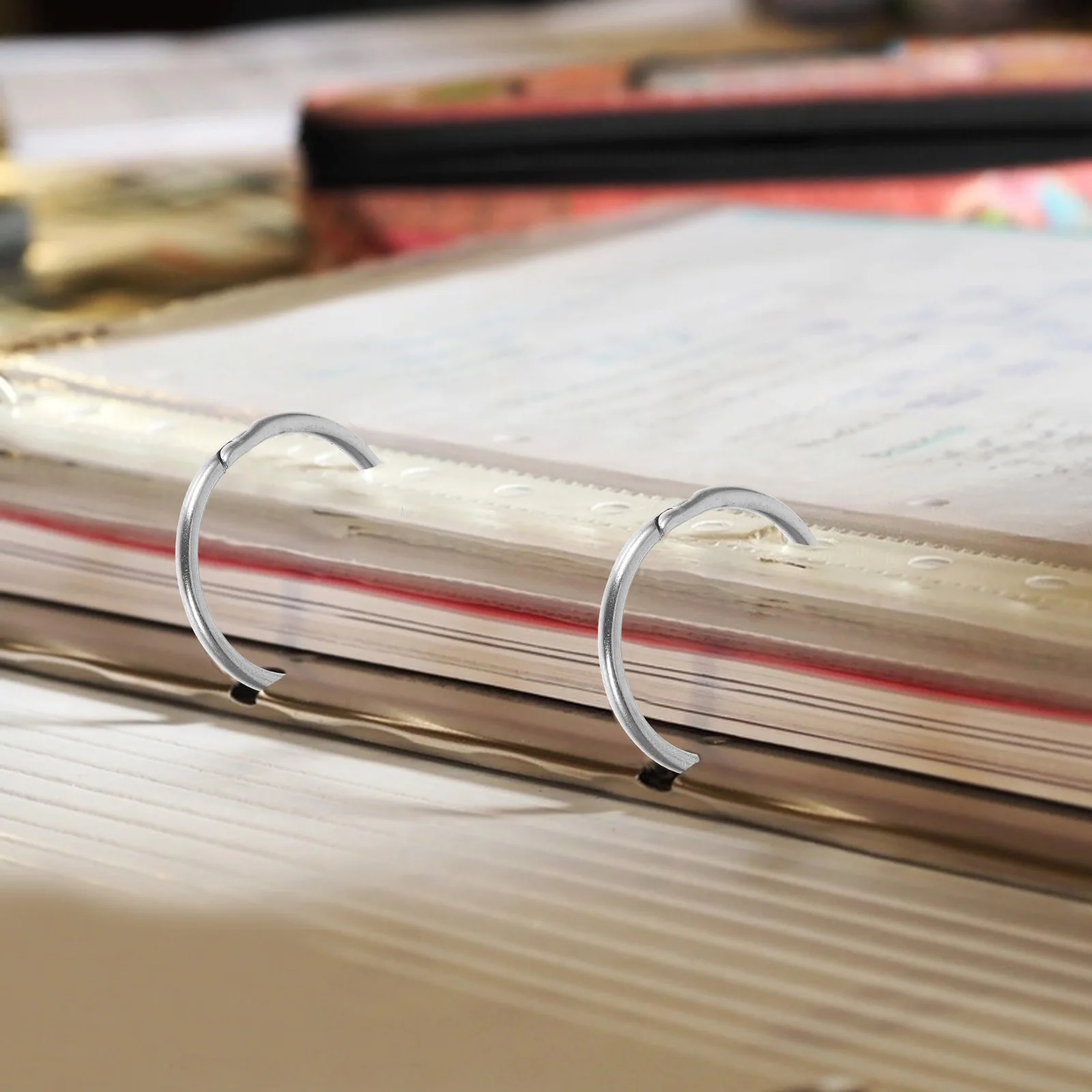 

20pcs Binder Flash Card Rings File Loose Leaf Detachable Book Silver Small Metal Openable Rings For Index Cards Notebook
