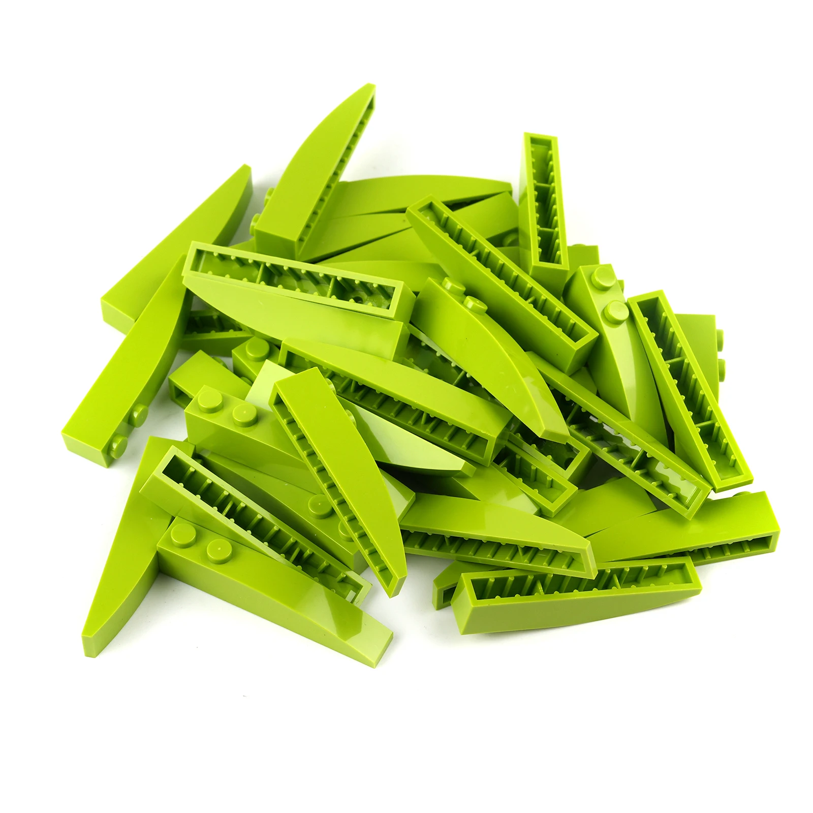 10 pçs 42022 1x6 inclinação curvada moc blocos de construção substituir acessórios em massa pequenas partículas peças técnicas compatíveis 41762