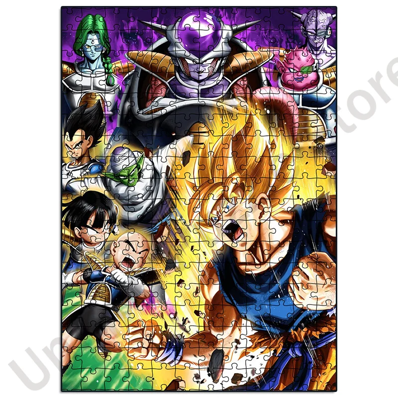 Dragon Ball Puzzle 300/500/1000 pezzi Jigsaw Decompress Toys Giocattoli educativi Bandai Anime Jigsaw Puzzle Divertente gioco per famiglie fai da te