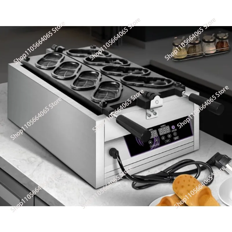 Electric Temperature Knob Control Crocs Shaped Waffle Maker Commercial Nonstick Waffle Machine Electric Steel Machine for Snacks