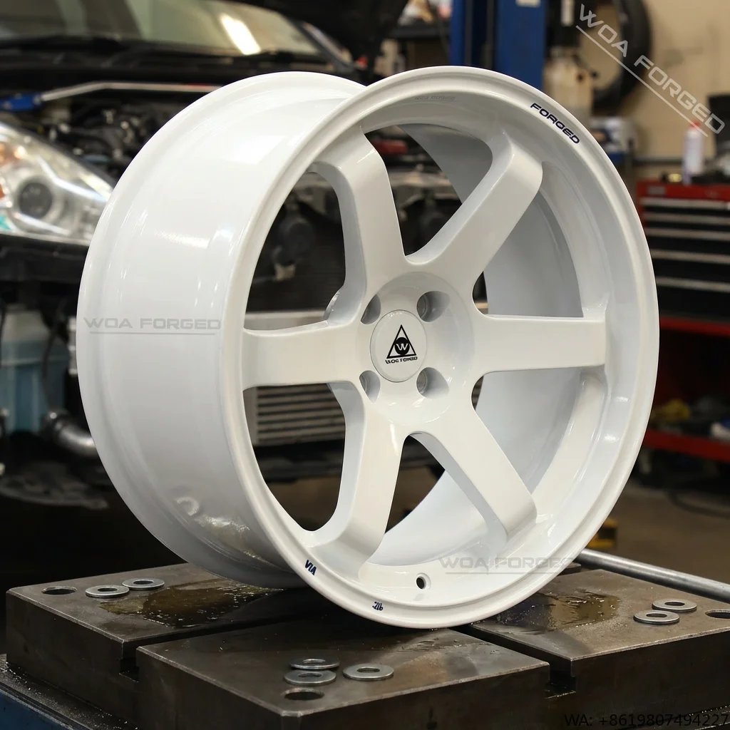 

WOAFORGED TE37 New Stylish Muscular Design White Chrome Polished Aluminum Rims 17-23 Inch Forged 5x114.3 Passenger Car Wheels 5