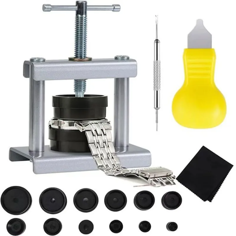 12pcs/18pcs/set，Professional Watch Press Set, Watch Back Case Closing Tool & Fitting Dies Watch Repairing Tool, 18pcsDie Kit