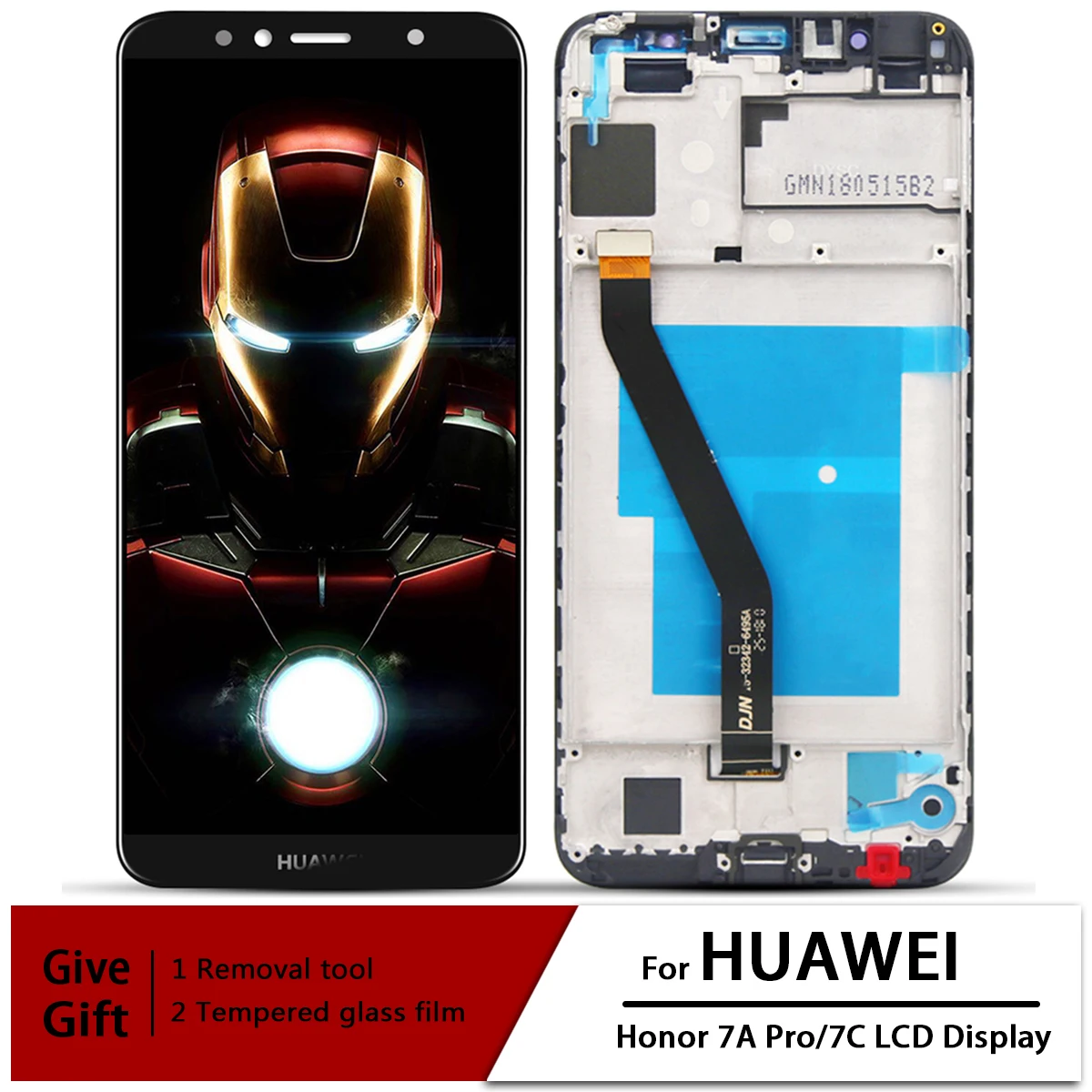 

Для Huawei Honor 7A Pro AUM-L29 ЖК-дисплей сенсорный экран дигитайзер в сборе для 5,7 дюйма Honor 7C AUM-L41 с рамкой