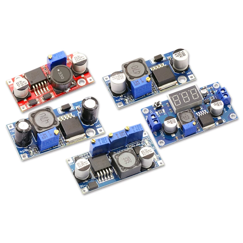 1PCS LM2596S DC-DC Adjustable Step-Down Regulated Power Supply Module DC-DC Power Board LM2596 3A 5A 75W 24V To 12/5V