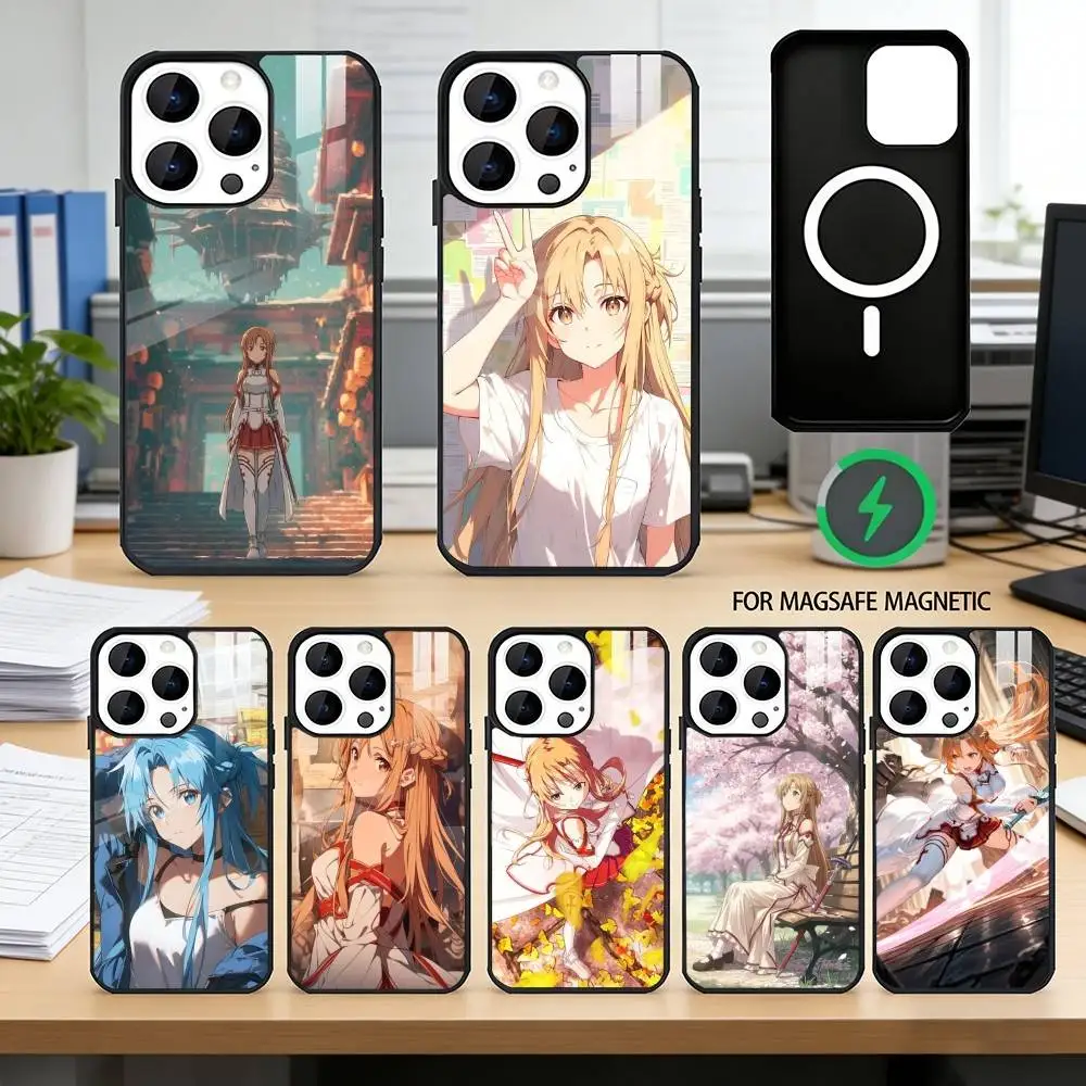 

Asuna Yuuki Anime Phone Case For iPhone17,16,15,14,13,12,11 Plus,Pro Magnetic For Magsafe Wireless Charging