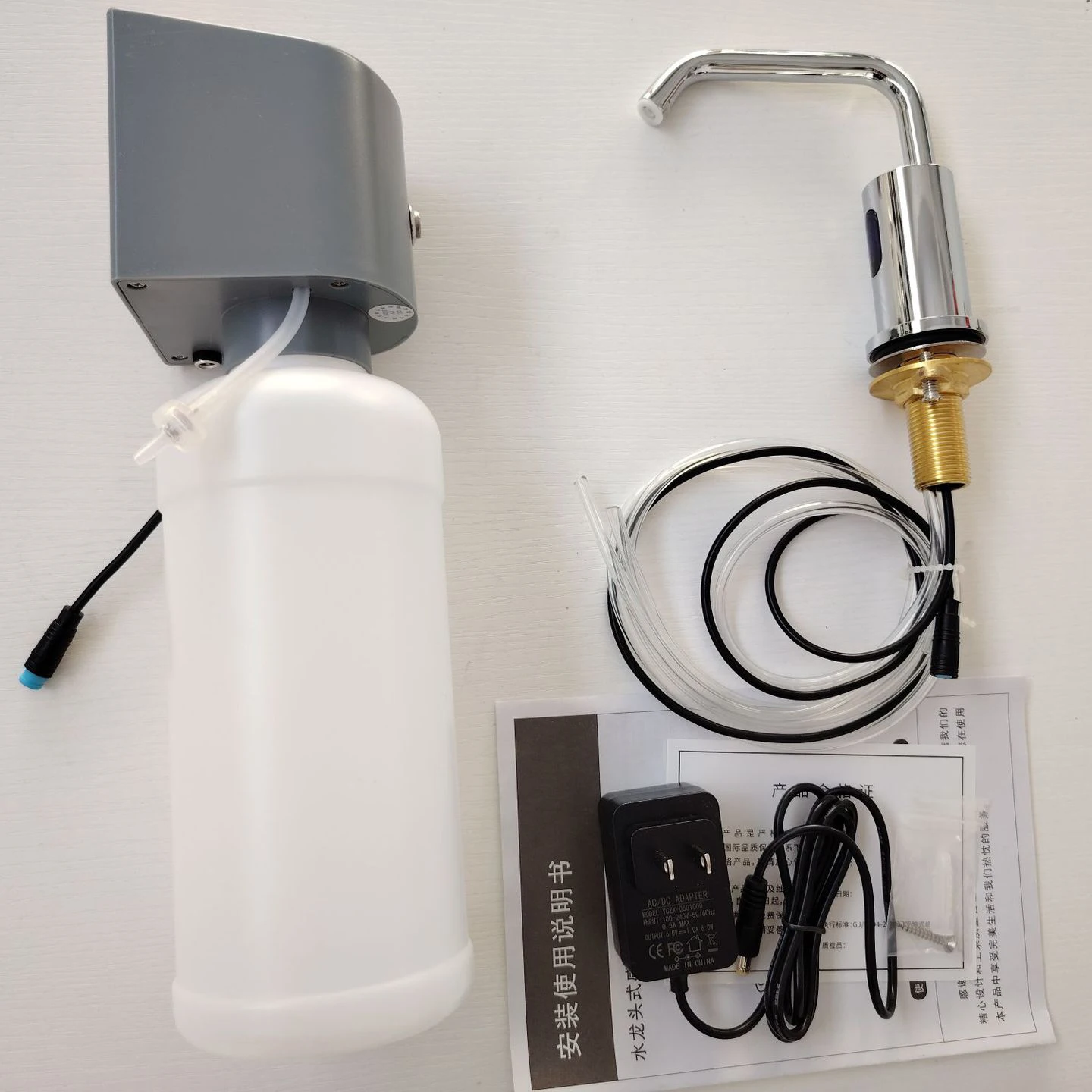 Torayvino Bathroom Automatic Soap Dispenser Sensor Solid Brass Touchless Sensor Hand Sanitizer Shampoo Detergent Dispenser 500ml