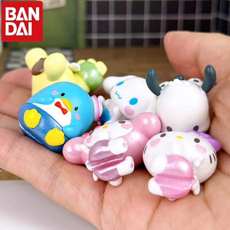 

Bandai Original Gashapon Sa nrio Hello Kitty My Melody Cable Buddy Capsule Toy Pearl Color Series Figure Collectible Gift