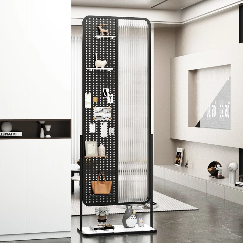 

Glass hole plate screen partition living room 2025 new entry entrance shelf office water ripple seat screen