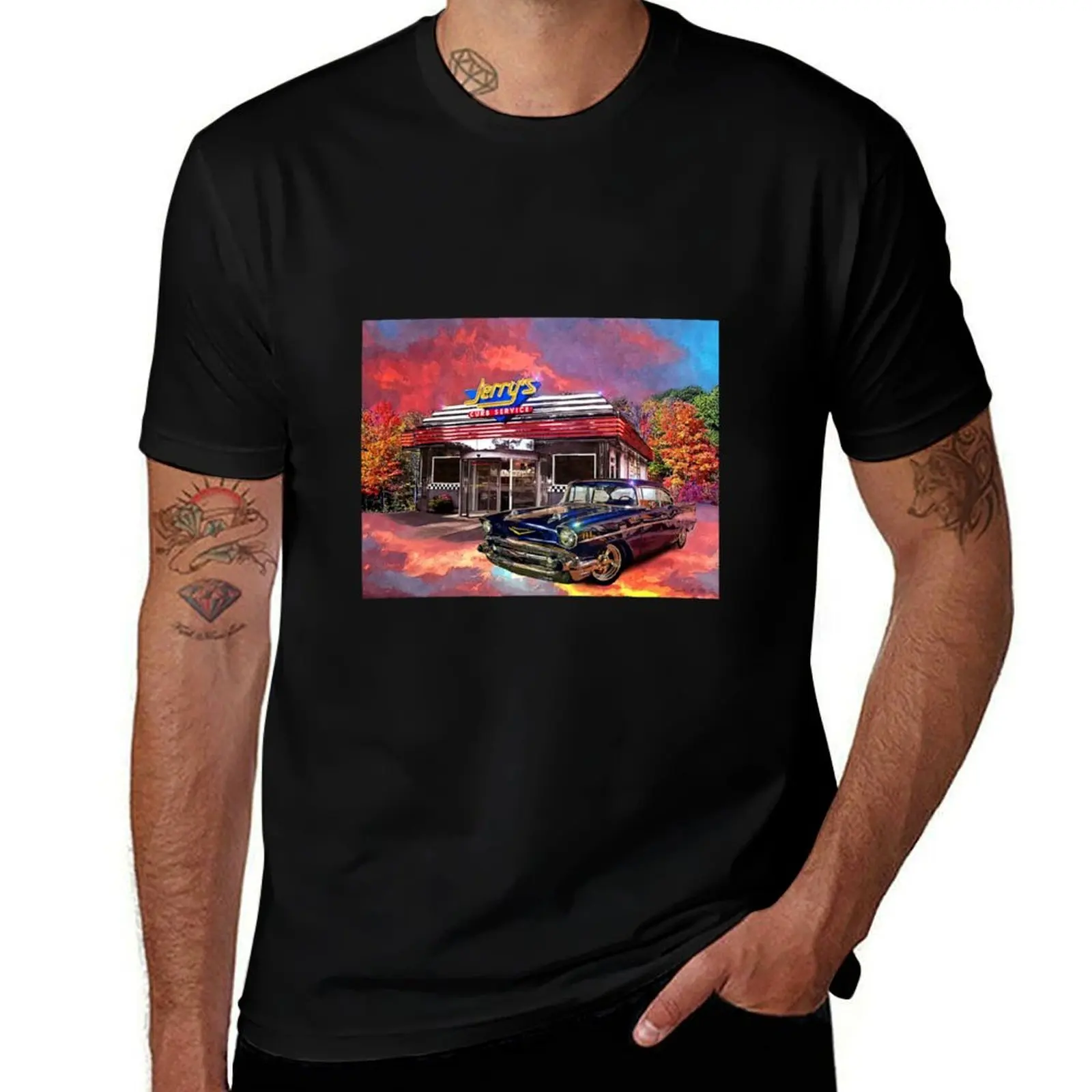 Jerry's Curb Service T-Shirt Breathable Workout Short Sleeve Top T-Shirt