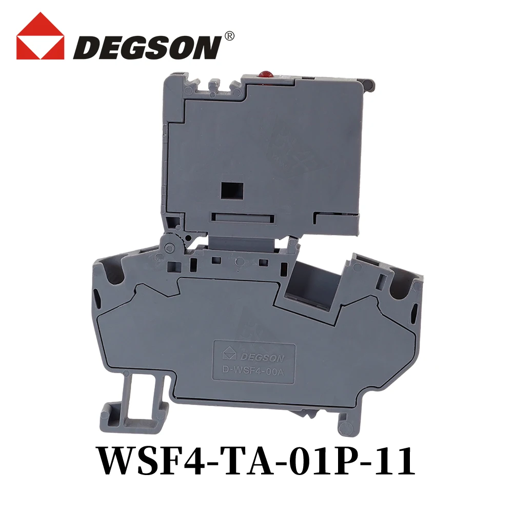 10Pcs DEGSON WSF4-TA-01P-11-10ZH  WSF4-TA-01P-13-10ZH WSF4-TA-01P-11-08ZH Din rail terminal blocks WSF4-TA Phoenix Contact  400V