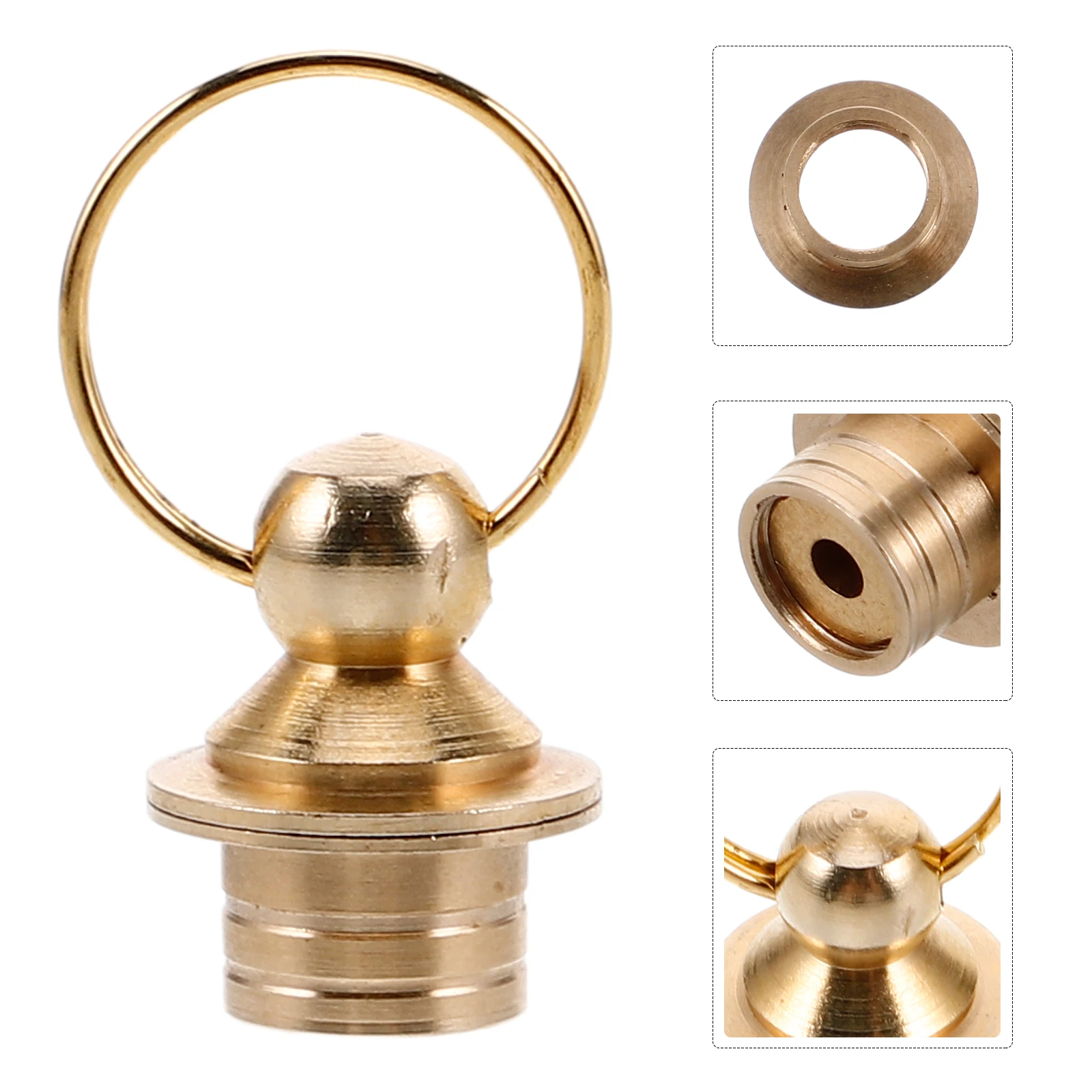 

6 Pcs Copper Mouth Gourd Lid Vintage Decor Brass Caps for Gourds Accents Authentic Look Lids Enhancing Tops Cover