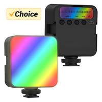 Pocket RGB Fill Light Portable LED Light Video Mini Fill Light For Camera Smartphone GoPro Laptop Selfie Adjustable RBG Lamp