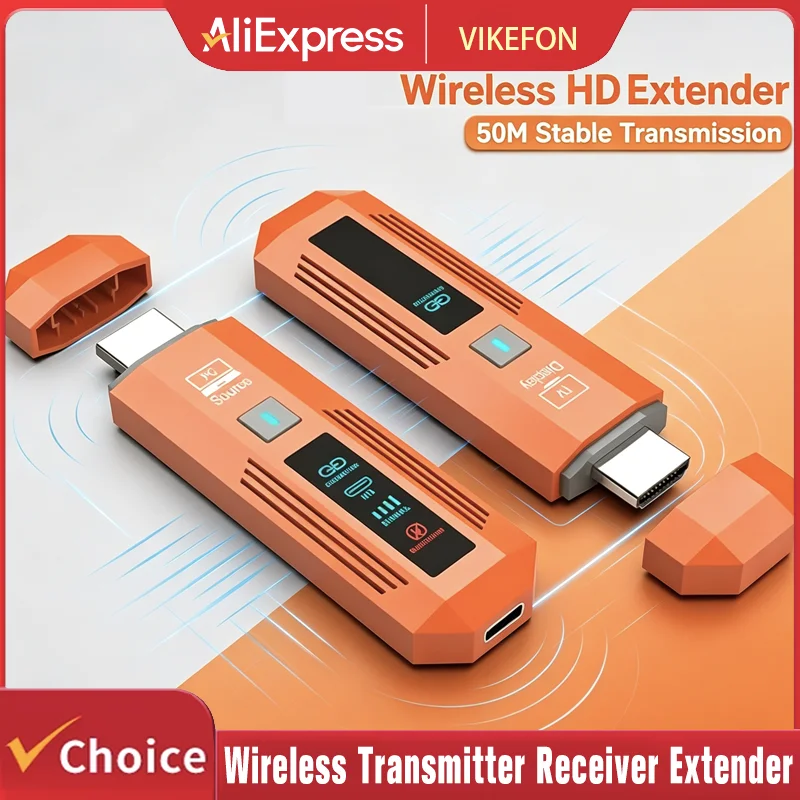 Wireless Hdmi Receiver For Projector - HDMI-Compatible Wireless Extender 50M 1080P 60Hz