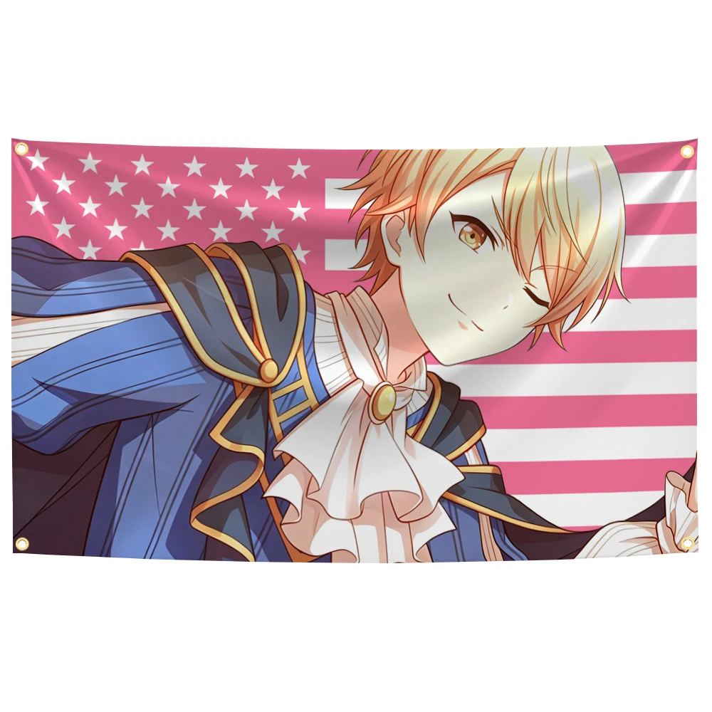 T-Tenma T-Tsukasa American Flag Tapestry Outdoor fanart Singer Flags Decorative Home Objects Decoration Garage Hanging