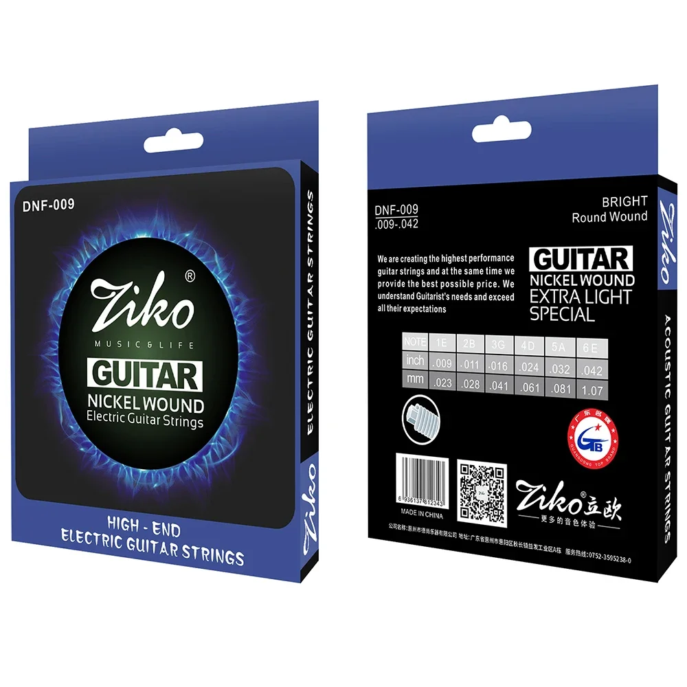 Ziko DNF-009 Corde Per Chitarra Elettricanickel Wound Hexangon Lega Core Corda Per Chitarra Chitarra Elettrica Parti A Corde Accessori