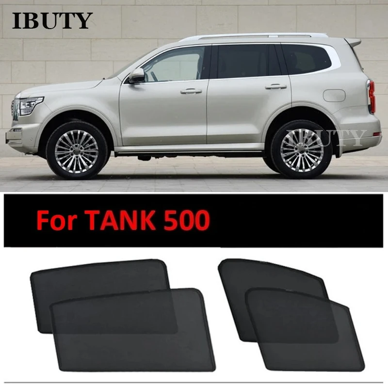 

For GWM TANK 500 2022-2026 Magnetic Sunshade Car Side Window Mesh Curtains Sun Visor Sunscreen Heat Insulation Protection Cover
