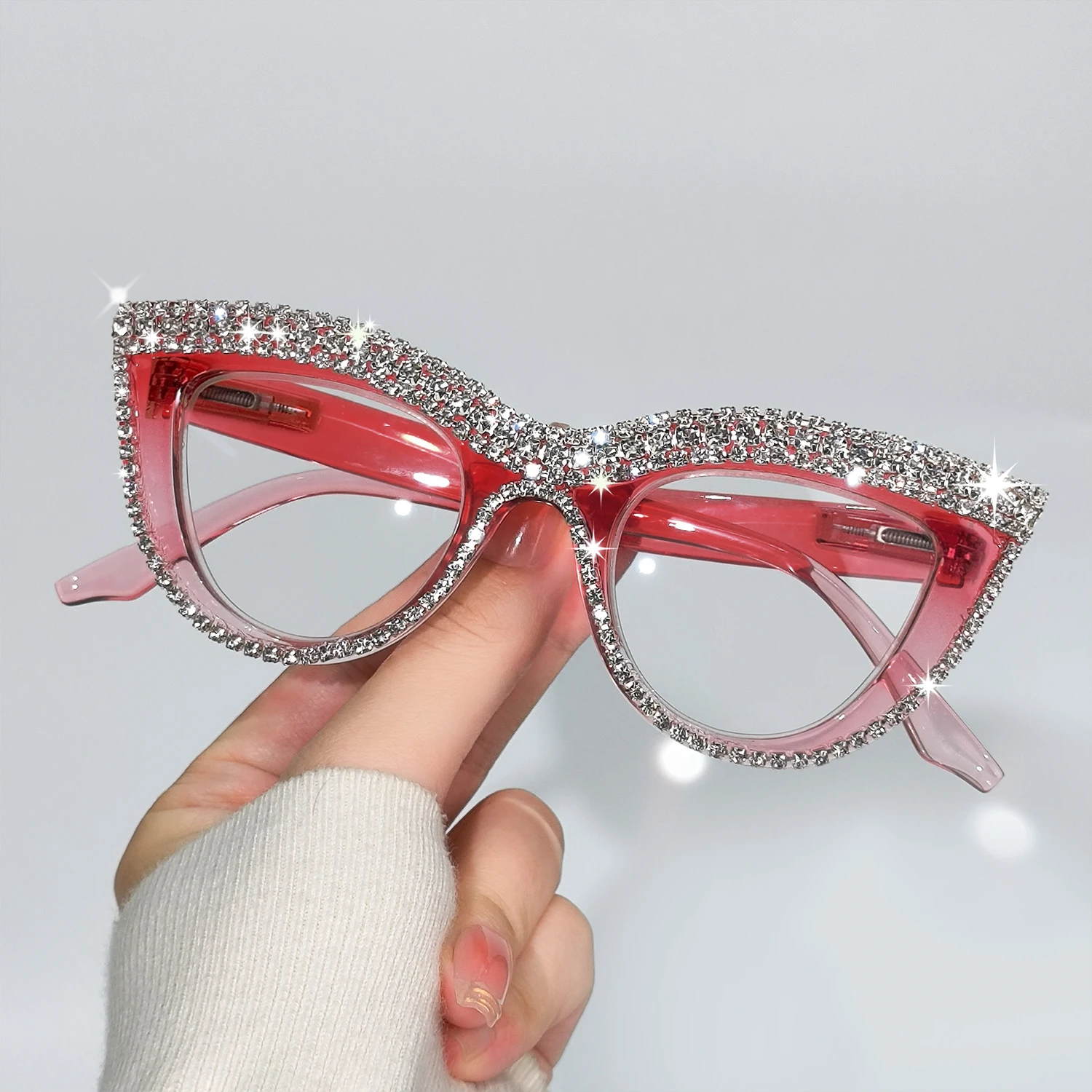2 Stück elegante Cat-Eye-Lesebrillen für Damen und Herren, Büro- und Computergebrauch, trendige Lesebrillen, Computerbrillen – Detail 10
