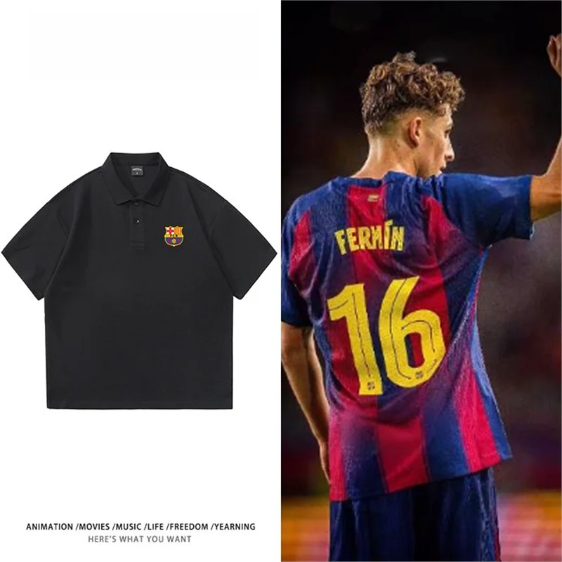 Busin irt Barcelona Suporte Camiseta impressa Cool Feeling Thiened Nove Sve Comprimento Cleanfit