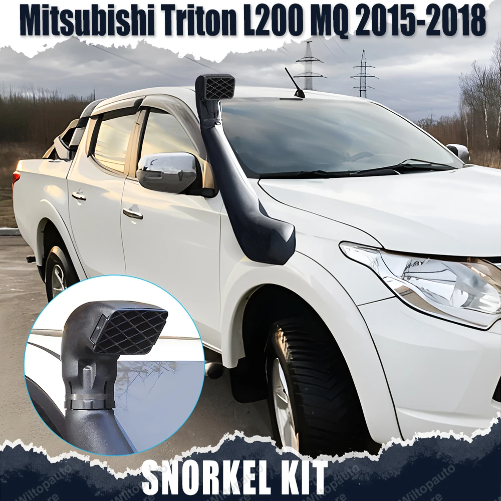 Snorkel Kit Air Intakes Parts For Mitsubishi Triton MQ 2015-2018 L200 2.4L Turbo Diesel 4N15 Engine LLDPE Pickup Car Accessories
