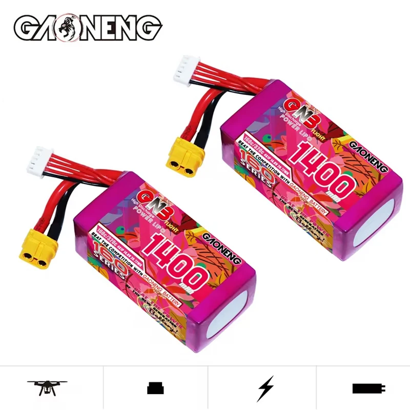 GAONENG GNB 4S 14.8V 1400mAh With XT60 160C/320C LiPo Battery For Racing Drone Quadcopter Helicopter FPV Model Parts 4S Battery