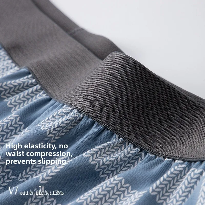 Arlo Pants! Modal Long Staple Cotton! Loose Comfortable Breathable! Summer Men's Home Spwear Plaid Beach orts