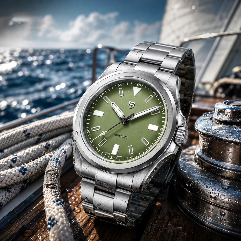 Original PAGANI DESIGN YS038 Fashion Casual Sports Watch Men Military Watch Stainless Steel Waterproof Quartz Watch Reloj Hombre