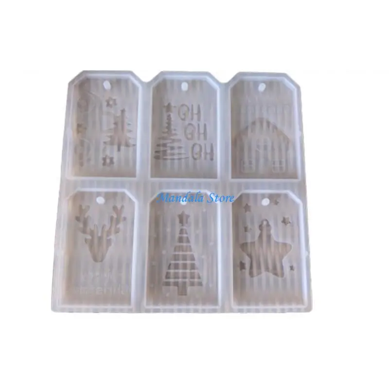 

U2JC Bookmarks Silicone Mold Silicone Pendant Charm Mold Christmas Ornament Resin Mold