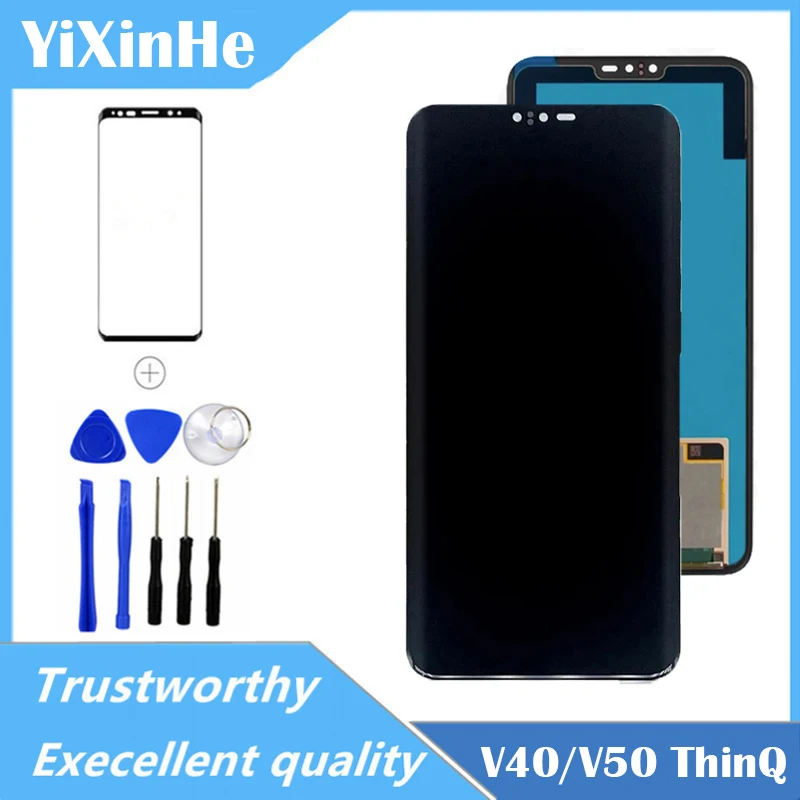 

tested LCD For LG V50 V40 ThinQ LCD Display Touch Screen Digitizer Assembly Replacement For LG V400 LM-V500 V500N V500EM LCD