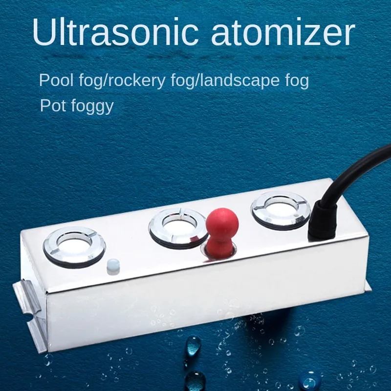 AC36V Ultrasonic 3 Head Humidifier Atomizer Fish Tank Rockery Pool Landscape Water Atomizer Excluding Power Supply