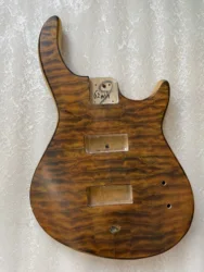 Custom Basswood Bass Guitar Body, 4 Strings, Finished, PJ Style, Costomized Beautiful Pattern Paint, DIY, Stock