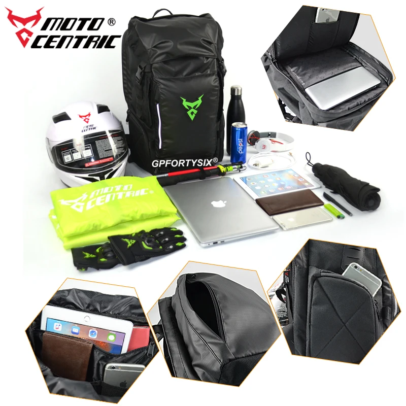 Motocentric Motorcycle Rear Seat Bag Multifunction Waterproof Motorcycle Helmet Backpack Big Capacity Motocross Tail Bag Luggage