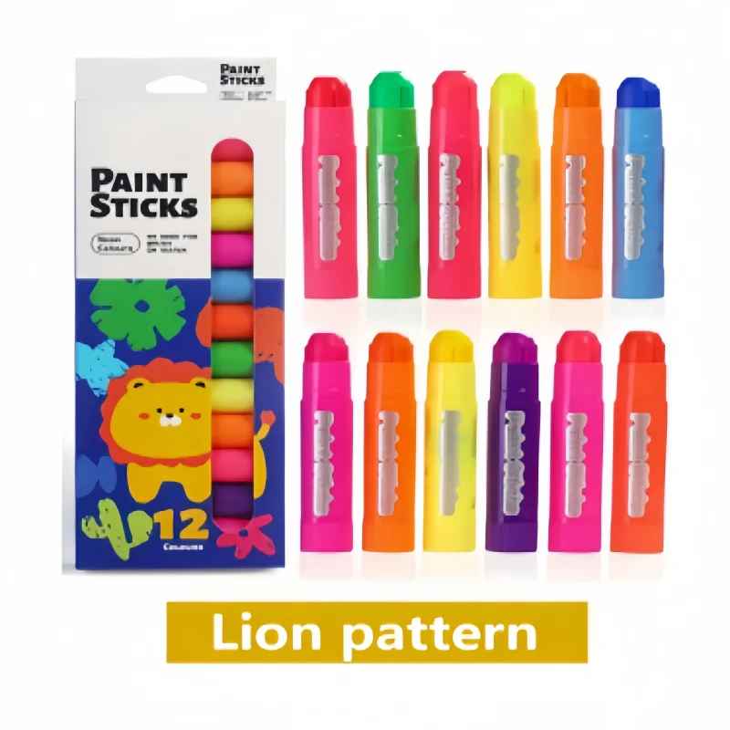 12-Color Macaron DIY Twisting Wax Crayon Set With Soft Colors, Non-staining Hands, High Coverage for Art Sketching