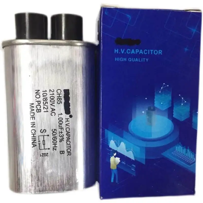 Suitable for new high-quality microwave oven high-voltage universal boost capacitor 1.0UF 2100V4.8 small insert