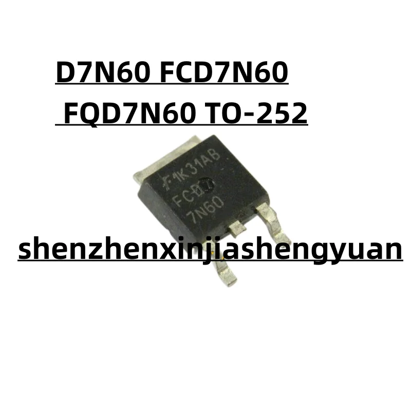 1pcs/Lot New original D7N60 FCD7N60 FQD7N60   TO-252